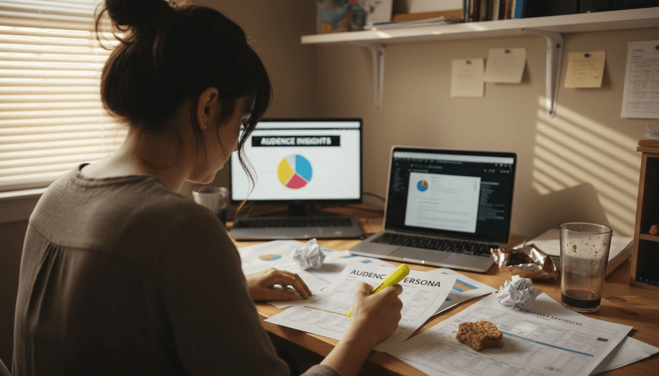 Marketing analyst researching audience persona