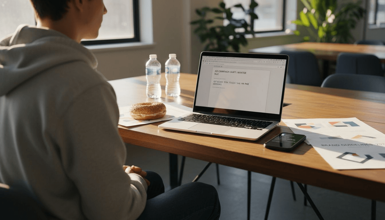 Marketer updating AI-personalized ad copy